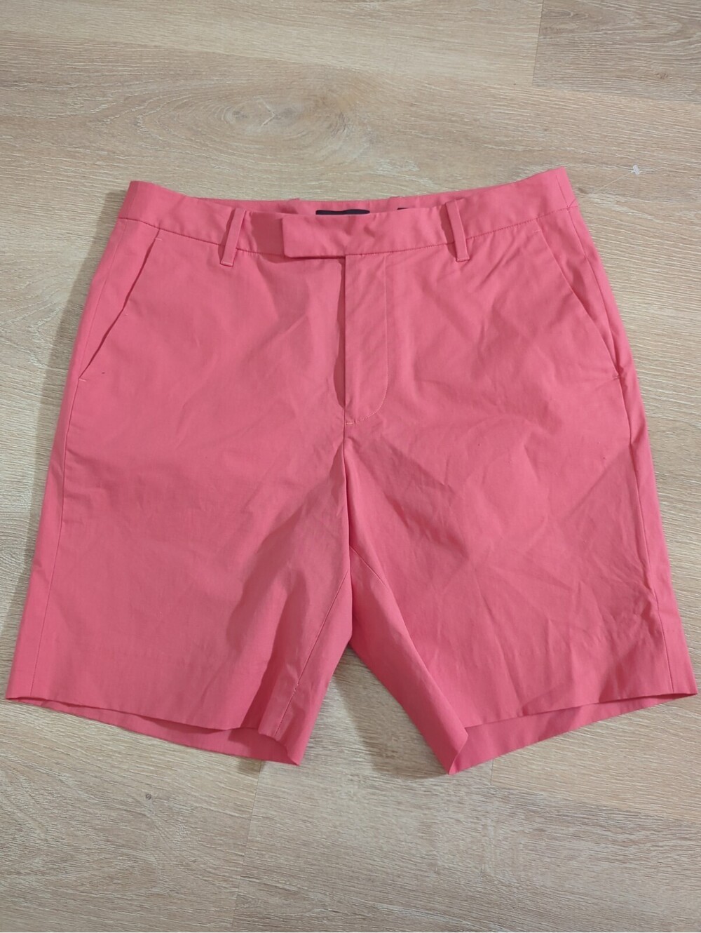 VINCE Extended Tab Chino Pants Mens 32 Coral Pink Italian Cotton Nwot